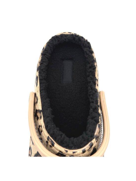 Crocs Classic Lined Clueless Clog Men\'s Size 13 Animal Print Brown Leopard main image 4